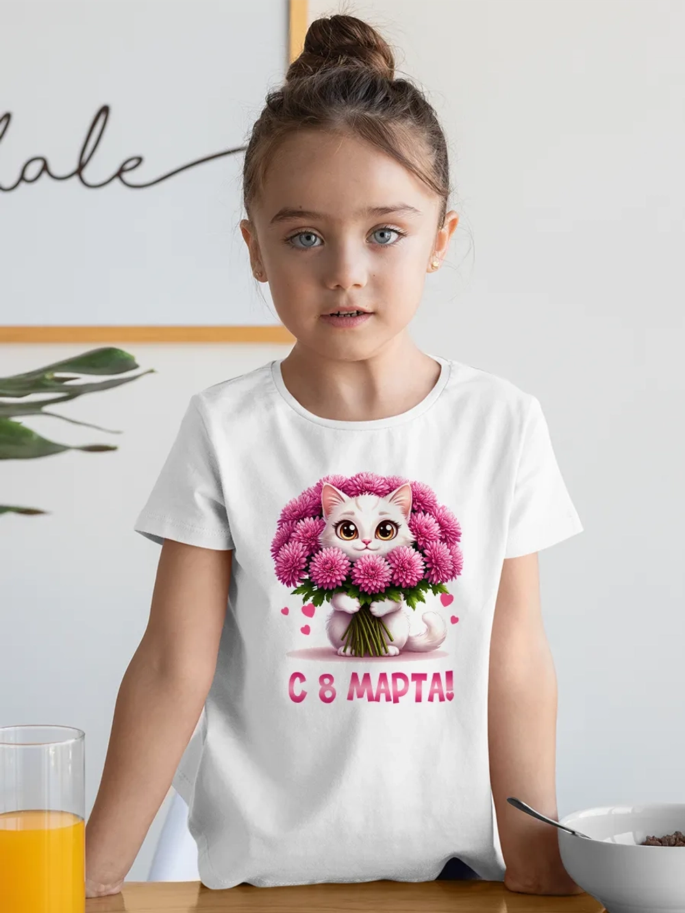 Футболка для дочки, подарок на 8 марта