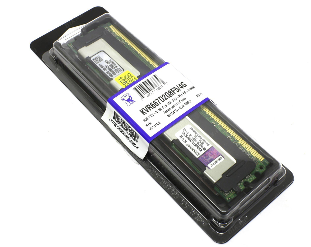 Модуль памяти ECC DDR2 FB-DIMM 4Gb Kingston ValueRAM &lt;KVR667D2Q8F5/4G&gt; &lt;PC2-5300&gt; CL5