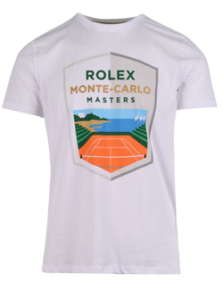 Мужская теннисная футболка Monte-Carlo Rolex Masters Logo - белый
