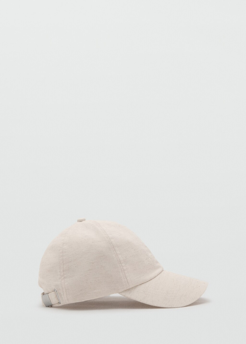 Бейсболка из смесового льна с вышитой надписью