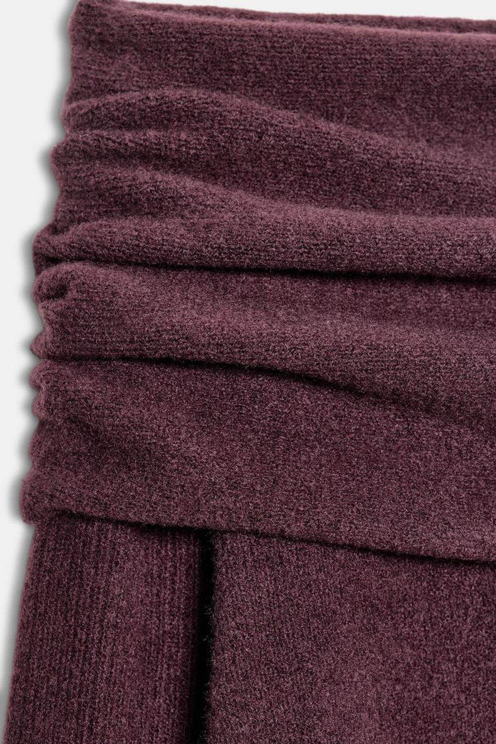 ZARA СВИТЕР ИЗ ТРИКОТАЖА, БУРГУНДИ