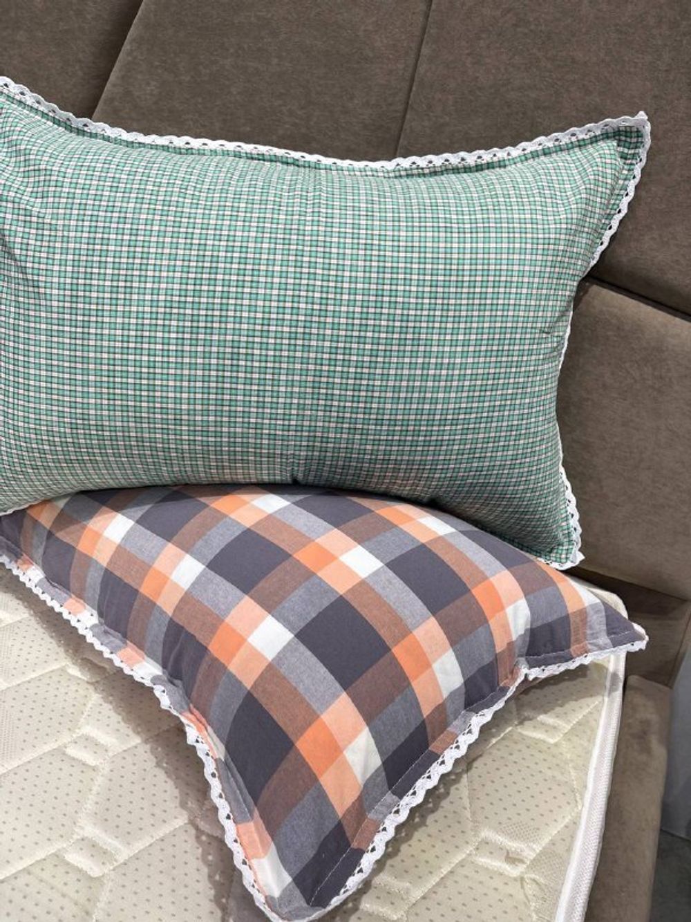 Наволочка  Клетка Муслин 50/70