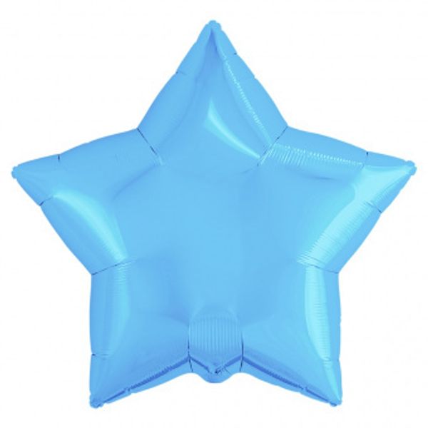 Шар звезда Голубая 45см Agura