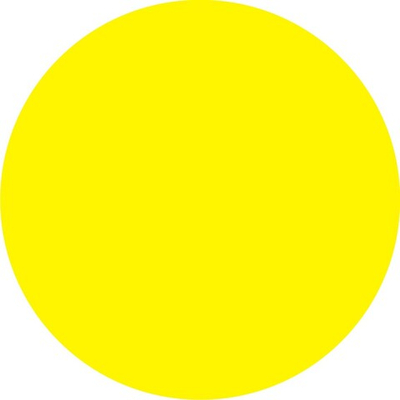 Наклейка "Желтый круг для слабовидящих" 15 см.