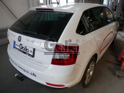 Фаркоп оцинкованный Galia S104A для Skoda Rapid лифтбек/универсал 2013-, SEAT Toledo седан 2013-(паспорт и сертификат в комплекте)(без электрики)