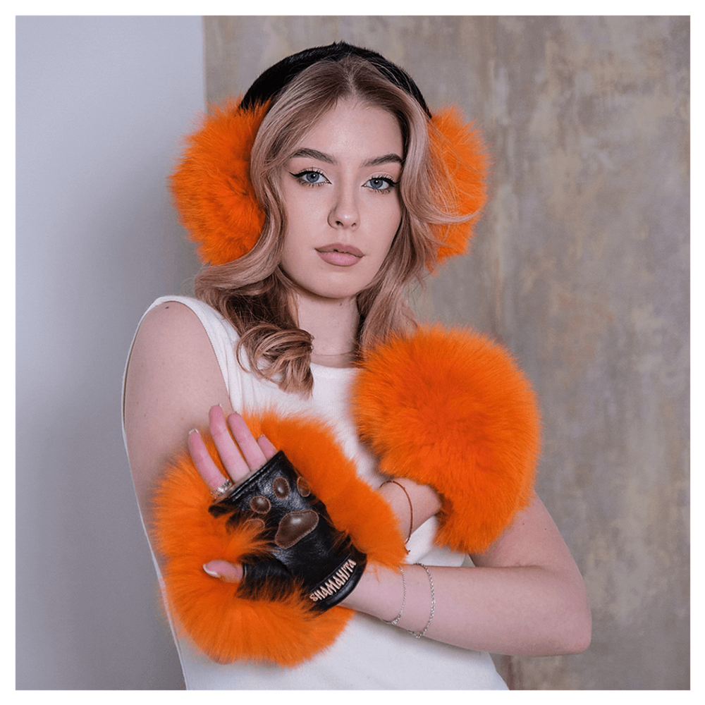 Наушники из меха песца «Полярная лиса»