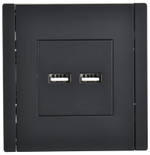 FORTE&PIANO Розетка USB A+A 3,1А FP149 черный IEK