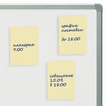 Блок самоклеящийся (стикеры) STAFF STANDARD, ПАСТЕЛЬНЫЙ 76х51 мм, желтый, 100 листов, 116581