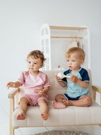 Комплект футболка и шорты "Атлантика" из рифленой ткани 0+