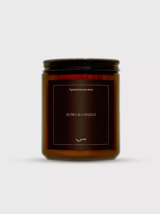 Ароматическая свеча Кожа & Сандал