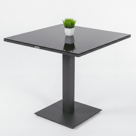 Стол обеденный Ideal Patio КАНА алюминий, стекло 80x80 см (1 ножка)