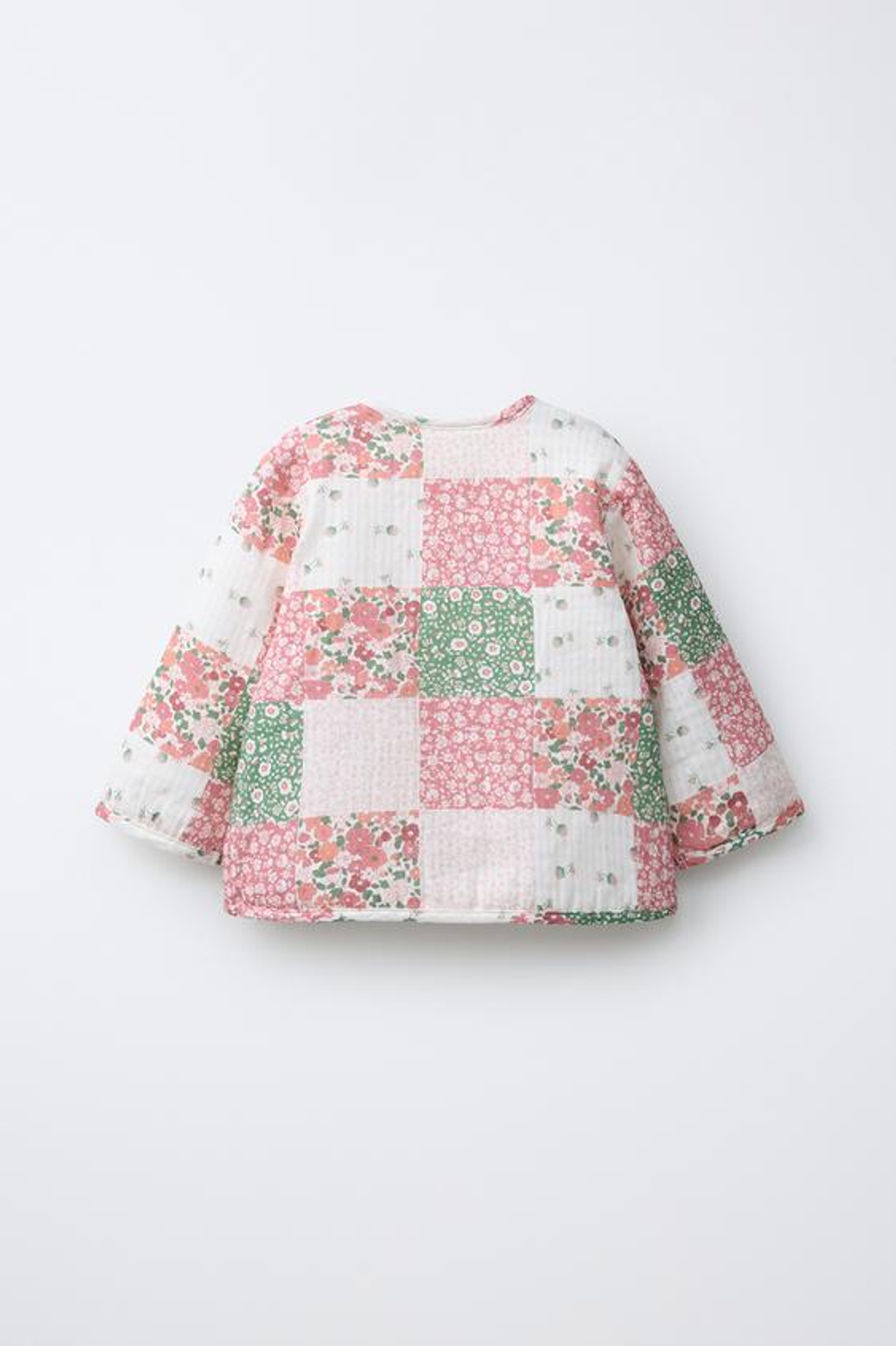 ZARA СТЕГАНАЯ КУРТКА В СТИЛЕ ПЭЧВОРК, РАЗНОЦВЕТНЫЙ