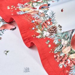 НАБОР САЛФЕТОК ИЗ 2-Х ШТ "МОРОЗКО.СНЕГИРИ",40Х40СМ, 100% ХЛОПОК,КРАСНЫЙ,ТВИЛ