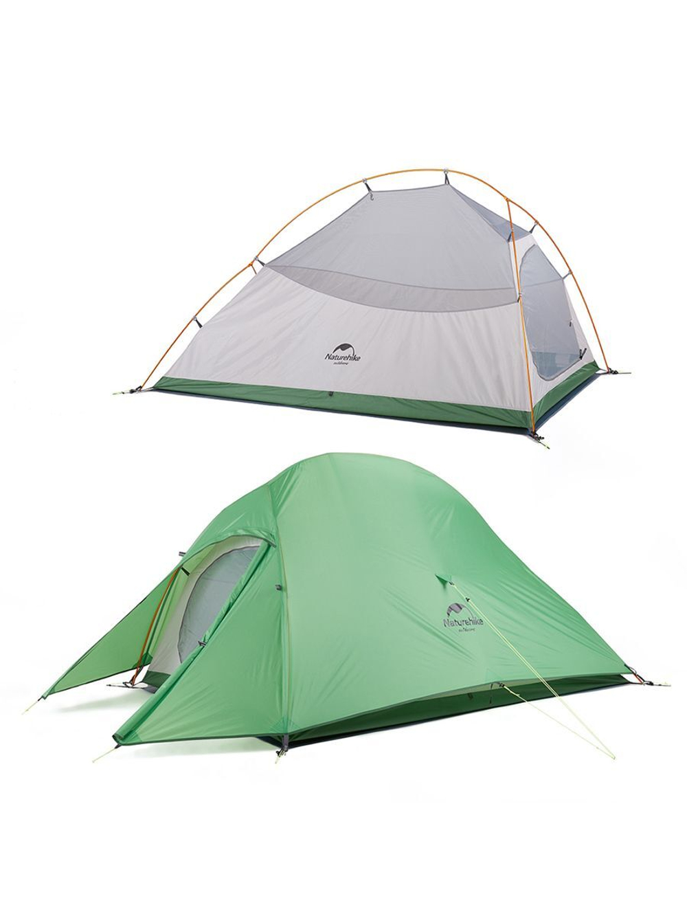 Палатка туристическая Naturehike Сloud Up 1 NH18T010-T 20D одноместная сверхлегкая с ковриком, синяя, 6927595783276