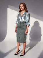 ❀ Юбка джинсовая вельветовая большие размеры ❀