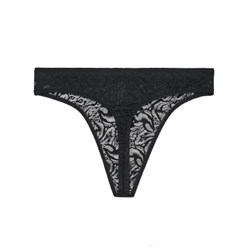 Мужские трусы стринги черные кружевные HOM Free Cut Lace 40-2886-0004