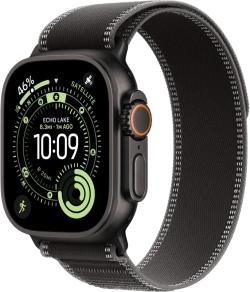 Умные часы Apple Watch Ultra 3 (2025) GPS+Cellular 49mm, Black Titanium ремешок "Black/Charcoal Trail Loop" M/L 145-220 mm (MF1H4)