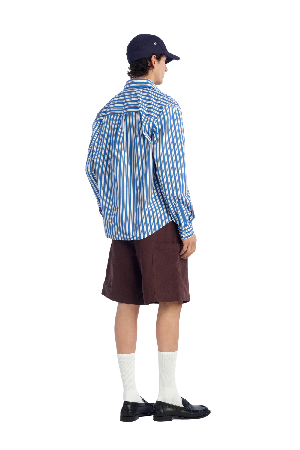 ZARA X BENITO ANTONIO РУБАШКА В ПОЛОСКУ, СИНИЙ/ИНДИГО