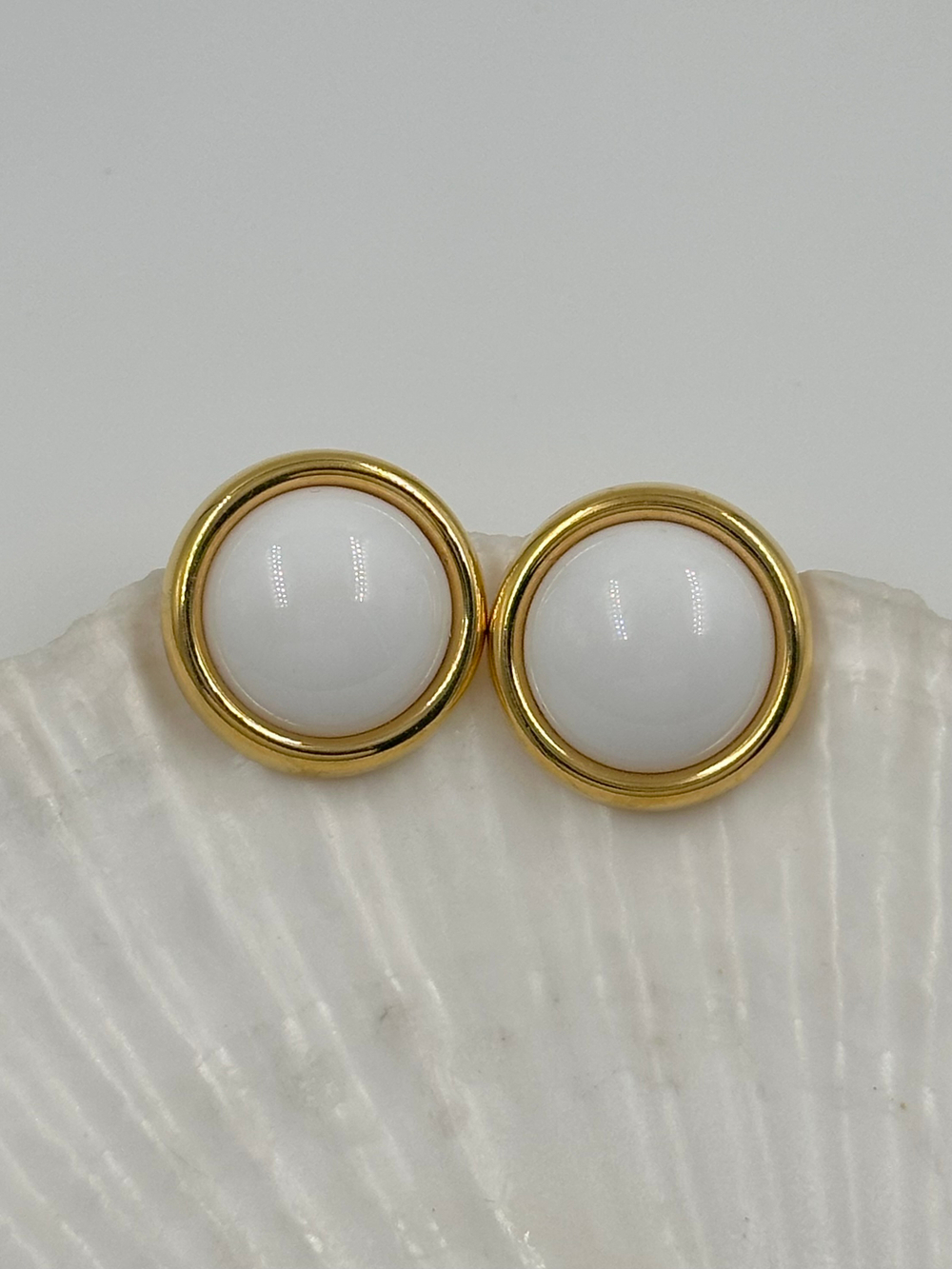 Клипсы с белыми вставками Napier