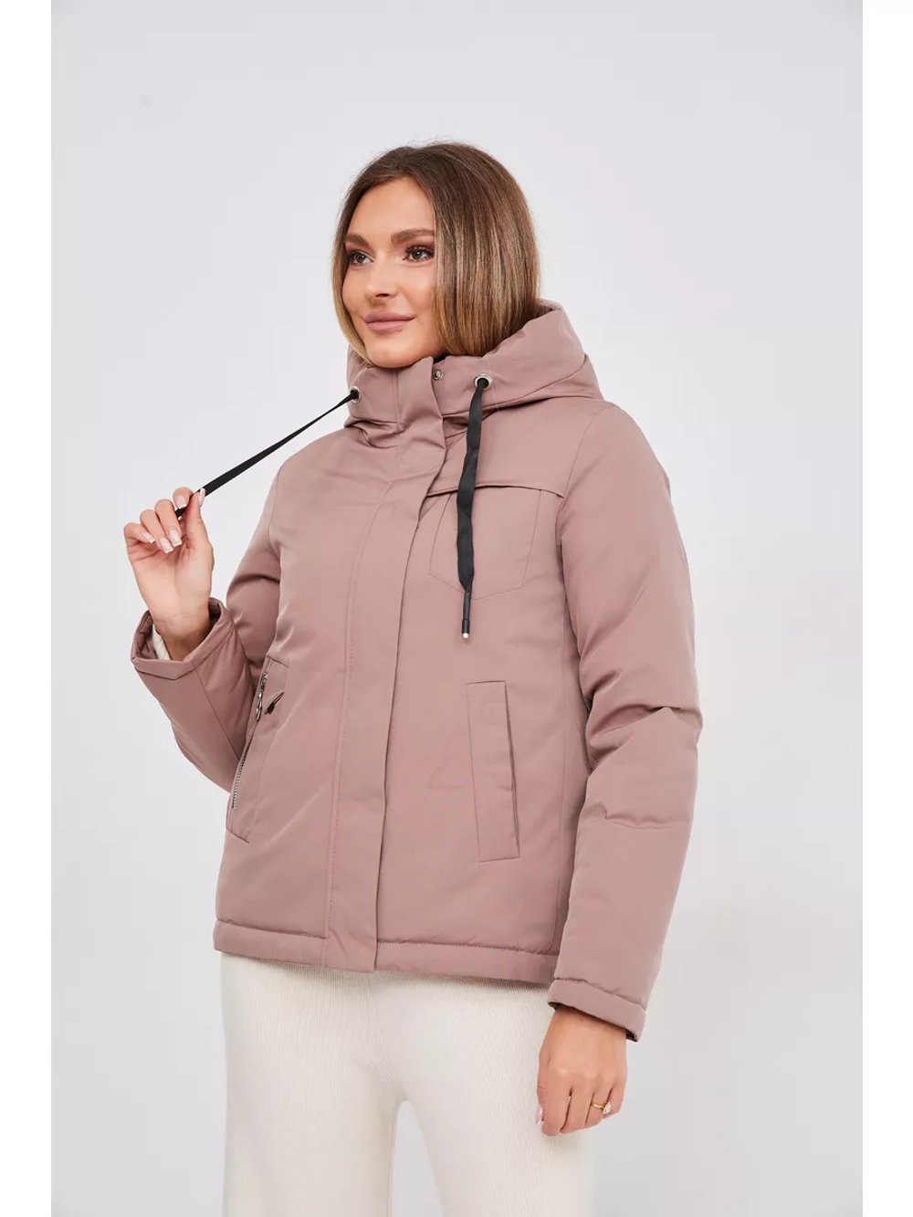 Куртка демисезонная больших размеров с капюшоном
