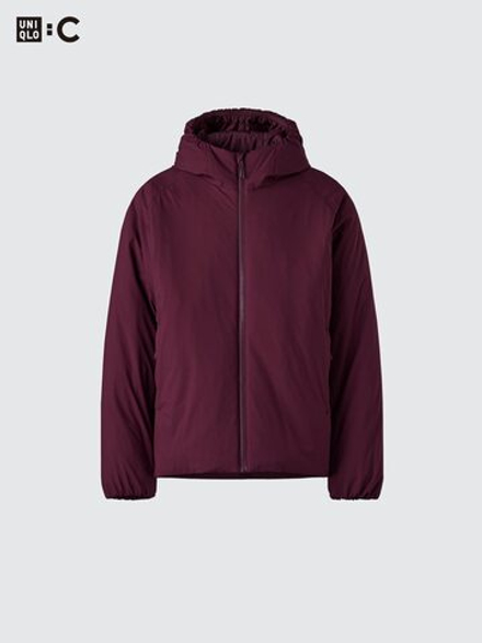 UNIQLO Куртка PUFFERTECH, бургунди