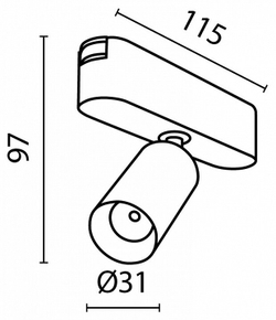 Трековый светильник Maytoni Technical TR103-1-5W4K-M-B