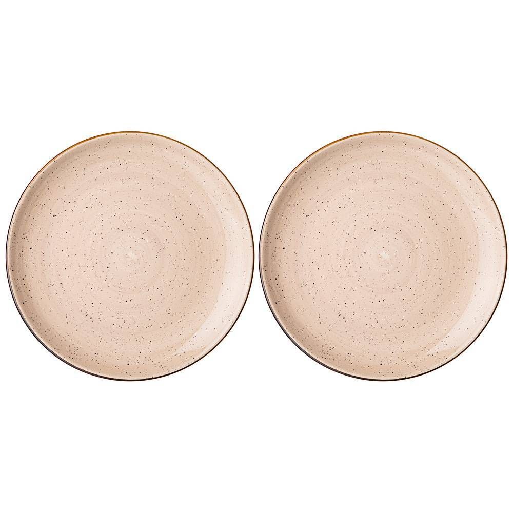 НАБОР ТАРЕЛОК ЗАКУСОЧНЫХ BRONCO "NATURE" 2 ШТ. 23 СМ БЕЖЕВЫЙ (КОР=8НАБ.)