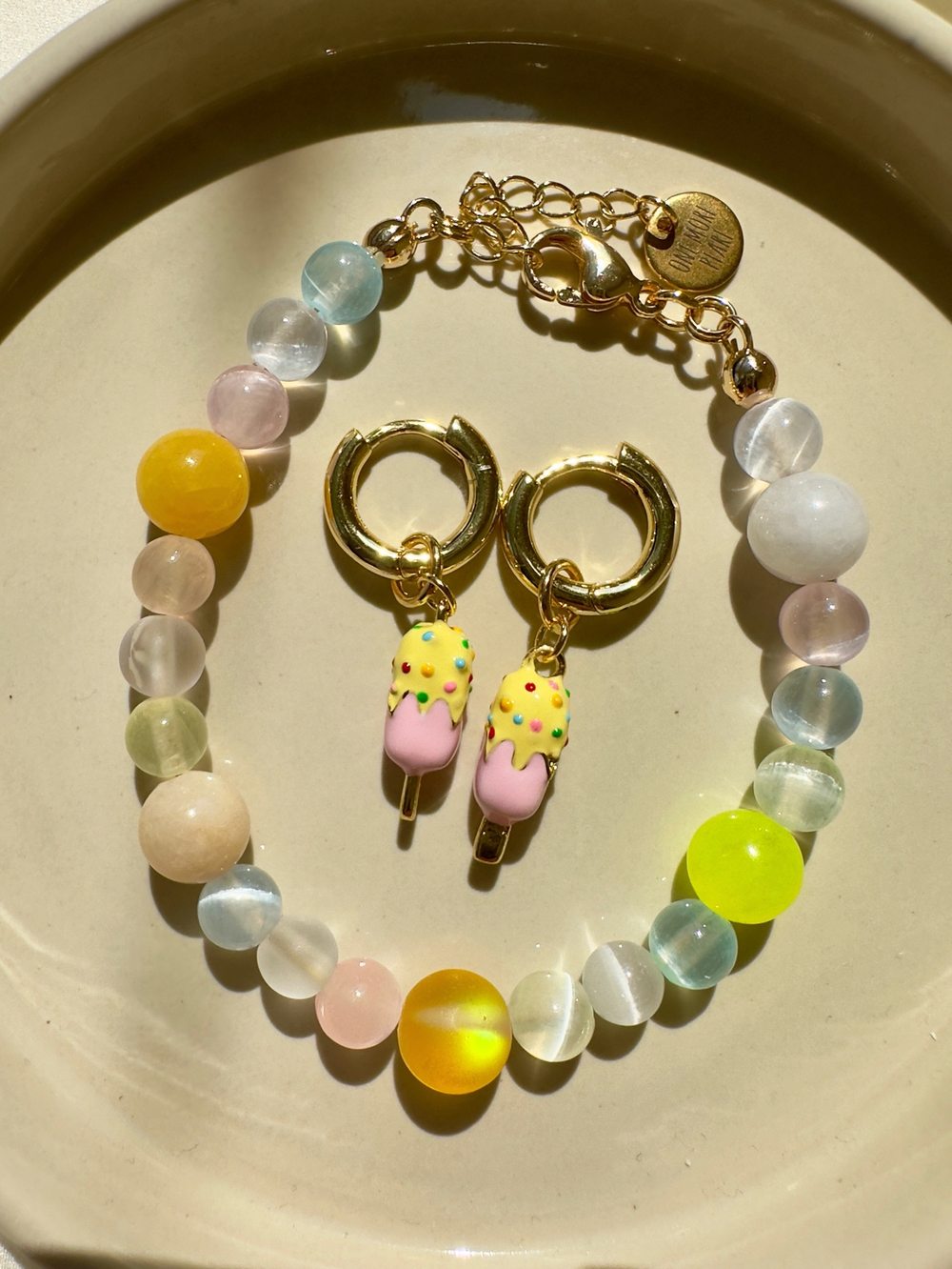 Серьги Клубничное мороженое