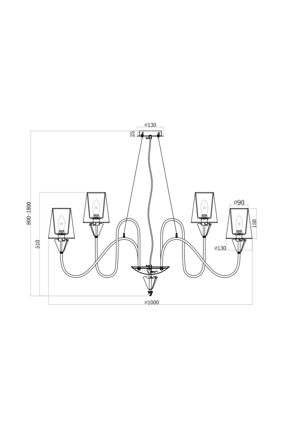 Люстра подвесная Maytoni   MOD078PL-09CH