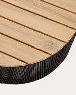 Dandara Журнальный столик из стали и черного шнура 70 см