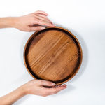 Деревянный сервировочный поднос Art of Siberia блюдо для подачи  200 мм WS12