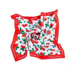 Шейный платок «Карельская брусника», 70×70 см