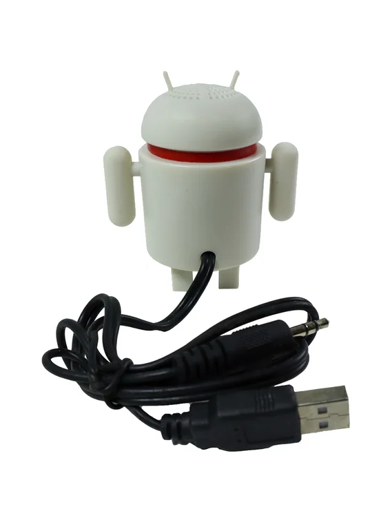 Фигурка - колонка Андроид с разъемом USB и 3.5 mini jack Белый