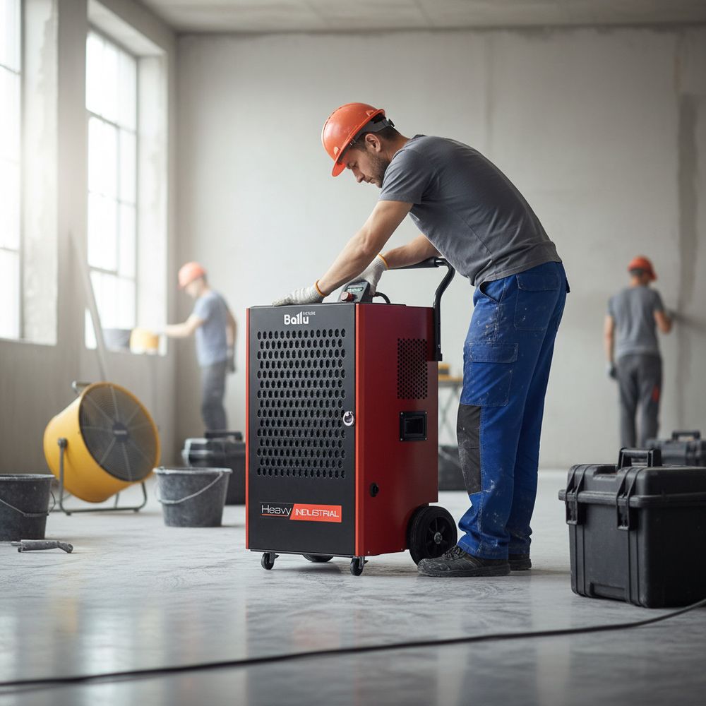 Осушитель воздуха Ballu BDI-100L профессиональный - [до 100 л. за сутки / для S≈150 м²]