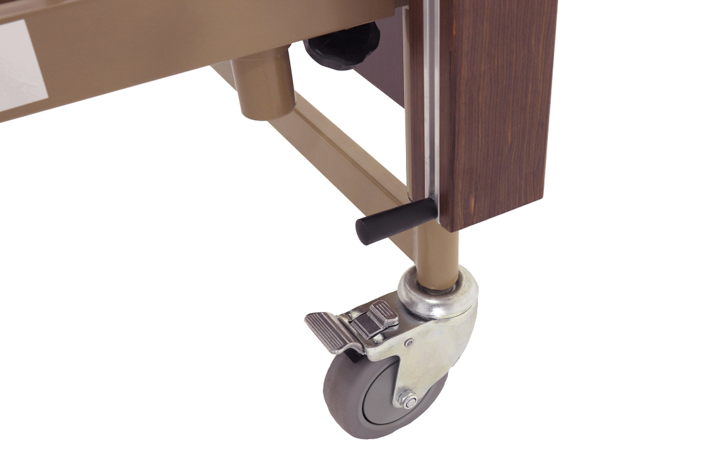 Кровать электрическая Med-Mos YG-1 (ЛДСП коричневый) с деревянными ламелями