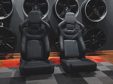 Сиденья спортивные JBR 9005 Black+Red PVC (2шт)