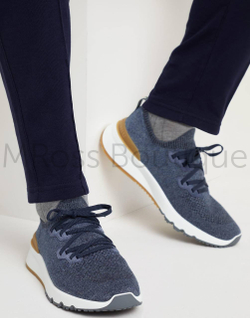 Мужские кроссовки Brunello Cucinelli синего цвета