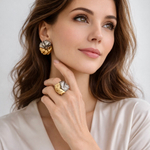 Серьги с Белыми, Черными и Шампань Бриллиантами и сапфирами, E0132-3/1