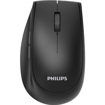 Мышь Philips Беспроводная Мышь SPK7627, 2,4 GHz, Bluetooth 3.0/5.0, 5 кноп., 1600dpi, Аккамулятор, Чёрный