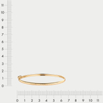 Браслет жесткий из желтого золота 585 пробы без вставок для женщин (арт. А 022118Л)
