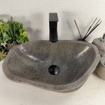 Каменная раковина из речного камня RS-05600 (47*31*16) 0856 из натурального камня