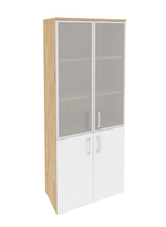 Шкаф высокий широкий со стеклом в раме Onix