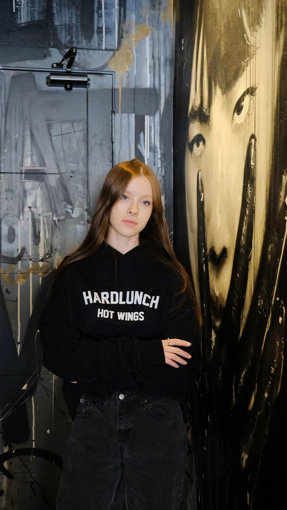 Худи Hardlunch Hot wings черный