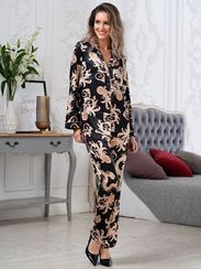 Пижама шелковая с брюками Mia-Amore VERSACHI GOLD 9926