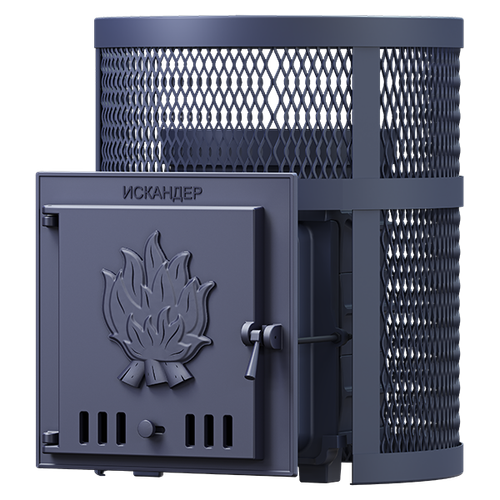 Чугунная печь для бани Искандер 18 в сетке