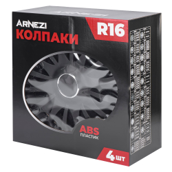 Колпаки R16 Sapphire 4шт (черно-матовые) ABS-пластик ARNEZI A0702038