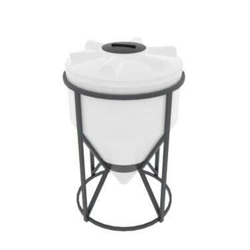 Емкость конусная 60 градусов крышка 450мм (цвет белый) для сыпучих продуктов Ирпласт 1000 л.(1196x1196x1713см;белый) - арт.560324