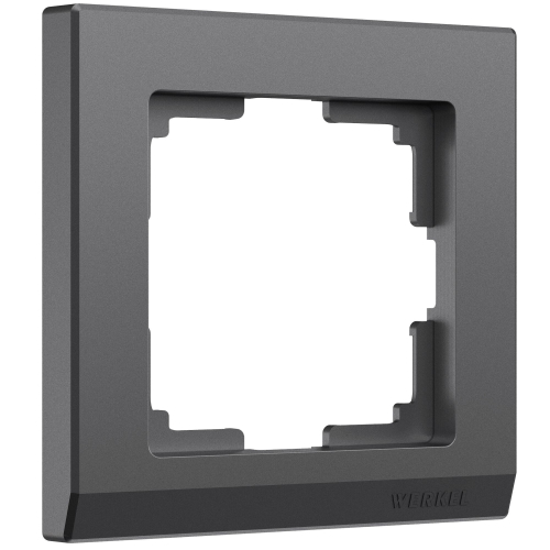 Рамка из поликарбоната на 1 пост Stark графит матовый W0011864