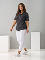 Блузка БЛ-122/ришелье-черный