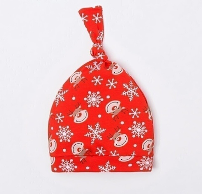 Чепчик (шапочка) Крошка Я "Новогодний оленёнок", красный, р.40, 4280934